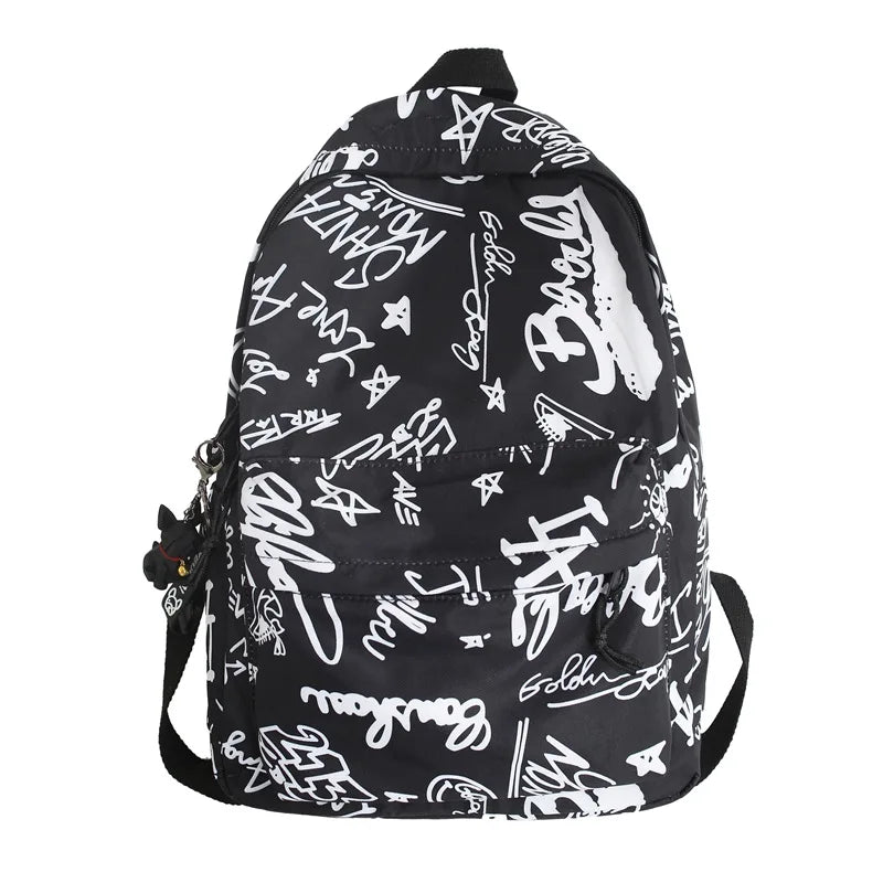 Nylon Water Backpack Men Large Capacity Schoolbag For Girl
