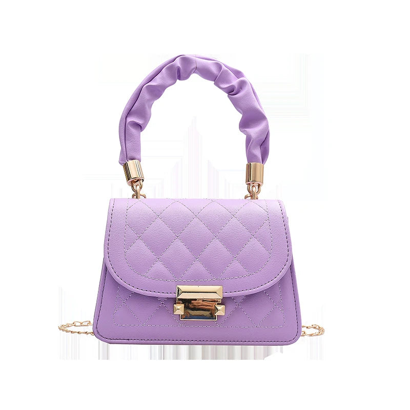 Summer Pleated Handlebags For Women PU Crossbody Bags