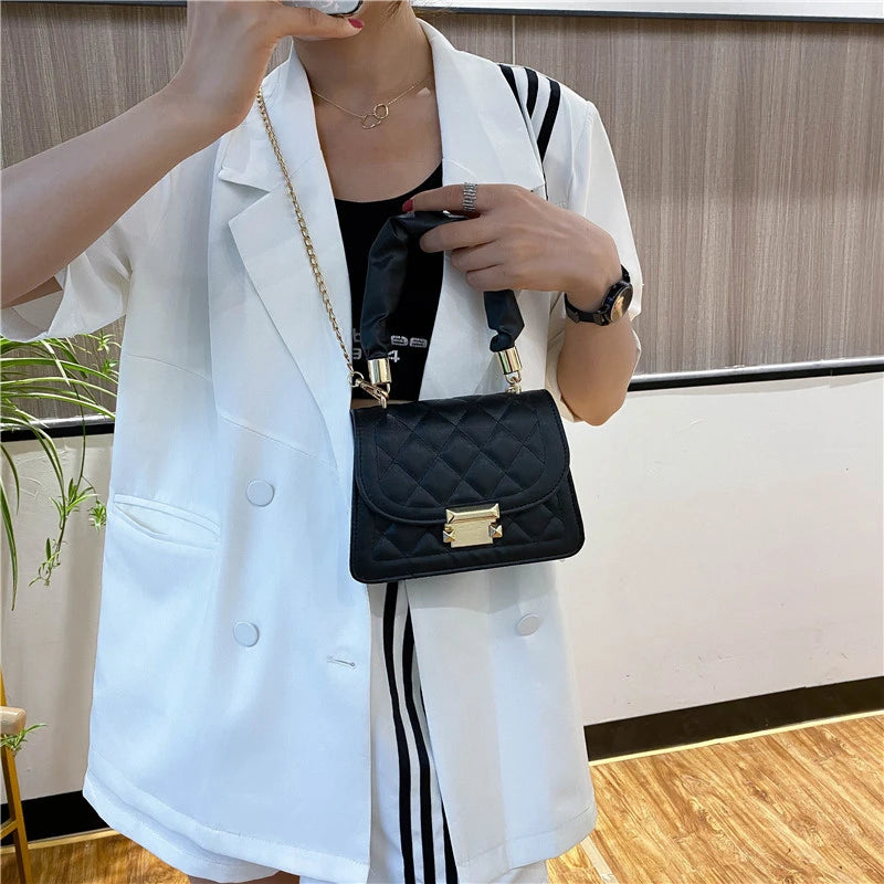 Summer Pleated Handlebags For Women PU Crossbody Bags