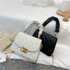 Summer Pleated Handlebags For Women PU Crossbody Bags