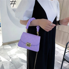Summer Pleated Handlebags For Women PU Crossbody Bags