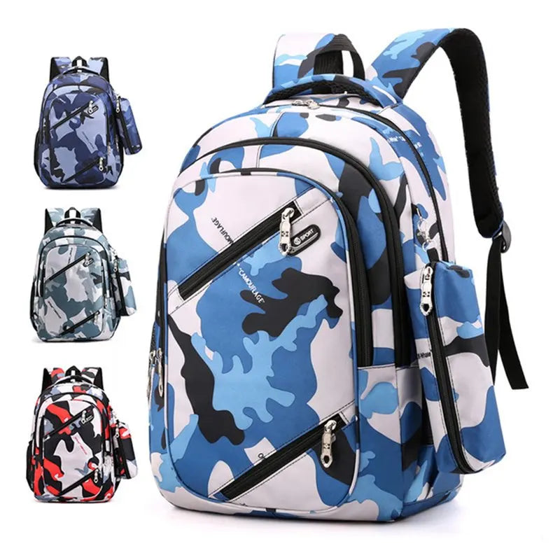 Camouflage Military School Bag for Teenage Boys Girls Backpack