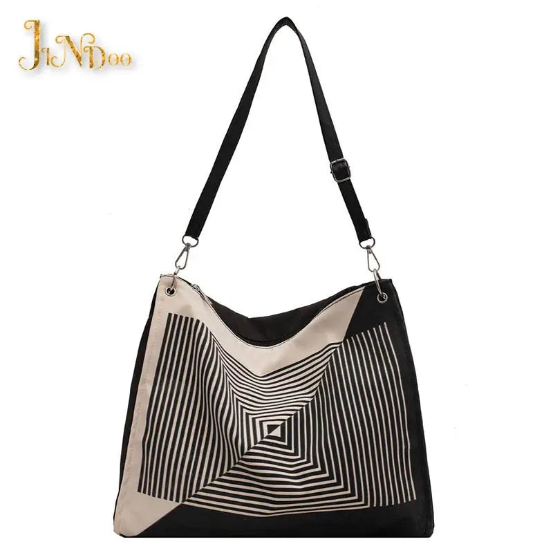 Vintage Large Capacity Women Shoulder Bag Space Pad Canvas Tote Female Handbags