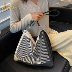 Vintage Large Capacity Women Shoulder Bag Space Pad Canvas Tote Female Handbags