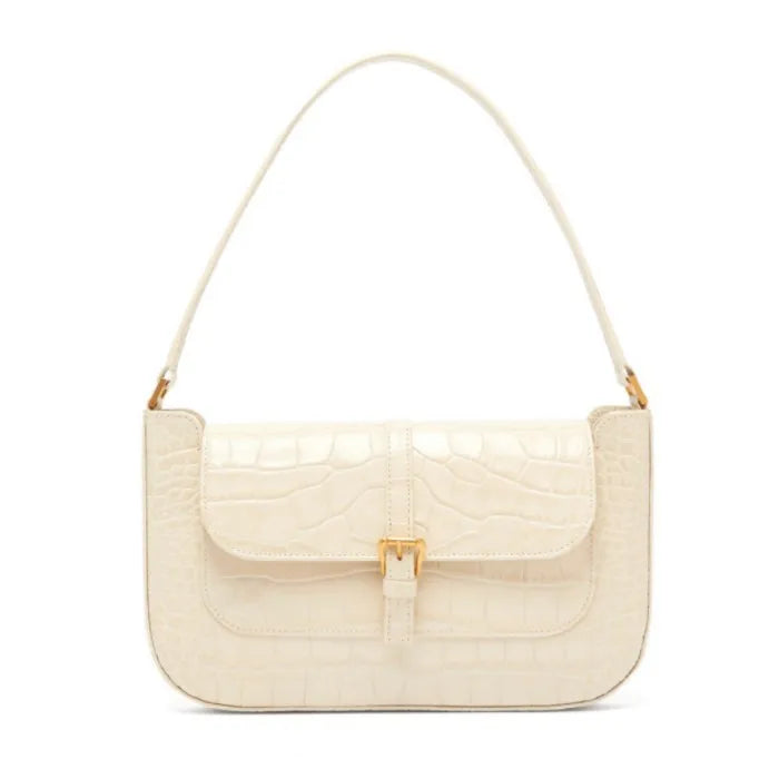 Vintage European Crocodile Pattern Shoulder Handbag