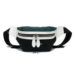 Canvas Waist Bag Women Panelled Fanny Pack Letter Bum Bag Girls Crossbody