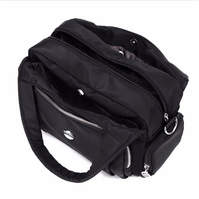 Waterproof Nylon Handbag Single Shoulder Messenger Bag Lady Casual Bag