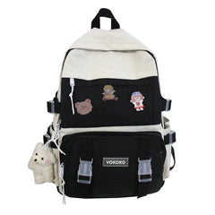 Waterproof Nylon School Backpack for Teenage Girls Large Capacity Bagpack