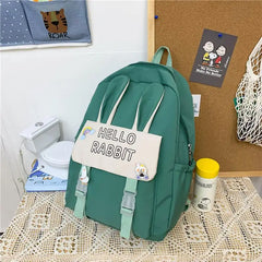 Waterproof Nylon Women Backpack Yellow Casual Backpack for Teenage Girls