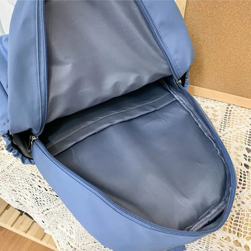 Waterproof Nylon Women Backpack Yellow Casual Backpack for Teenage Girls