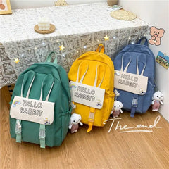 Waterproof Nylon Women Backpack Yellow Casual Backpack for Teenage Girls
