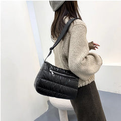 Winter Shoulder Bags For Women Handbag Space Pad Cotton Down Bag Tote Female