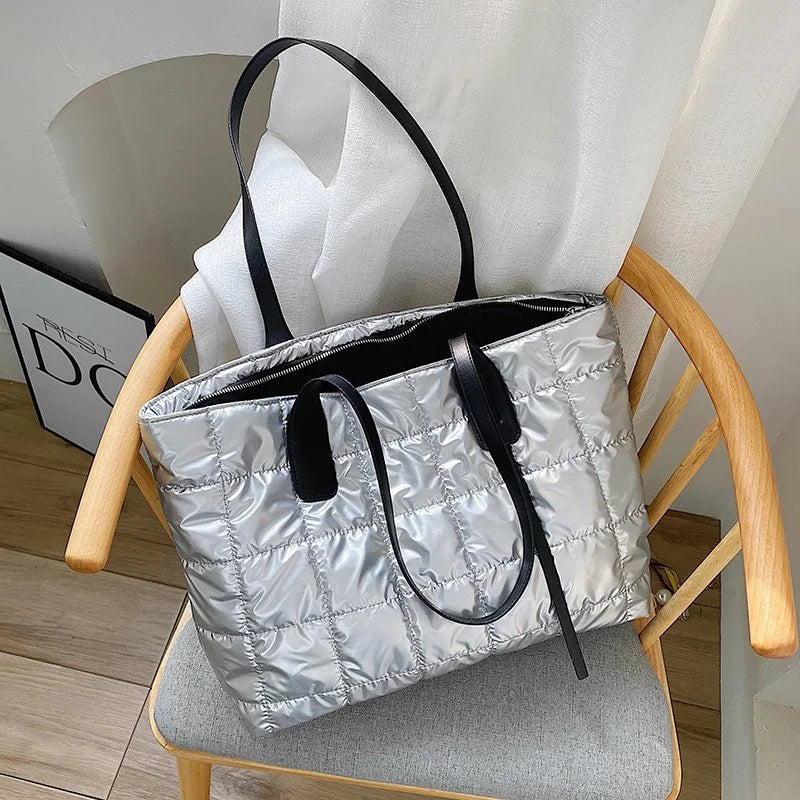 Winter Space Pad Cotton Down Bag for Women Shoulder Bags
