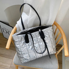 Winter Space Pad Cotton Down Bag for Women Shoulder Bags