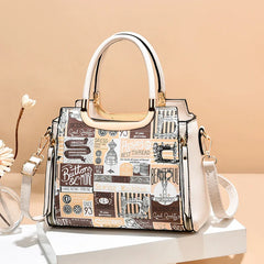 Women's Painting PU Handbag, Shoulder Messenger Bag