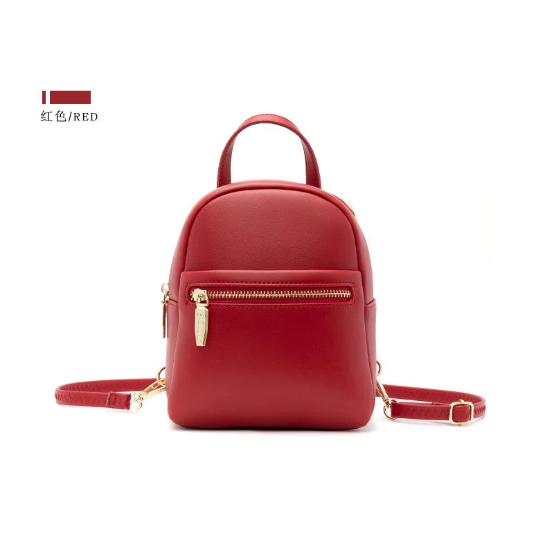 Women Backpack Large Capacity Mini Backpack Anti-theft School Bag Pu Leather Bac