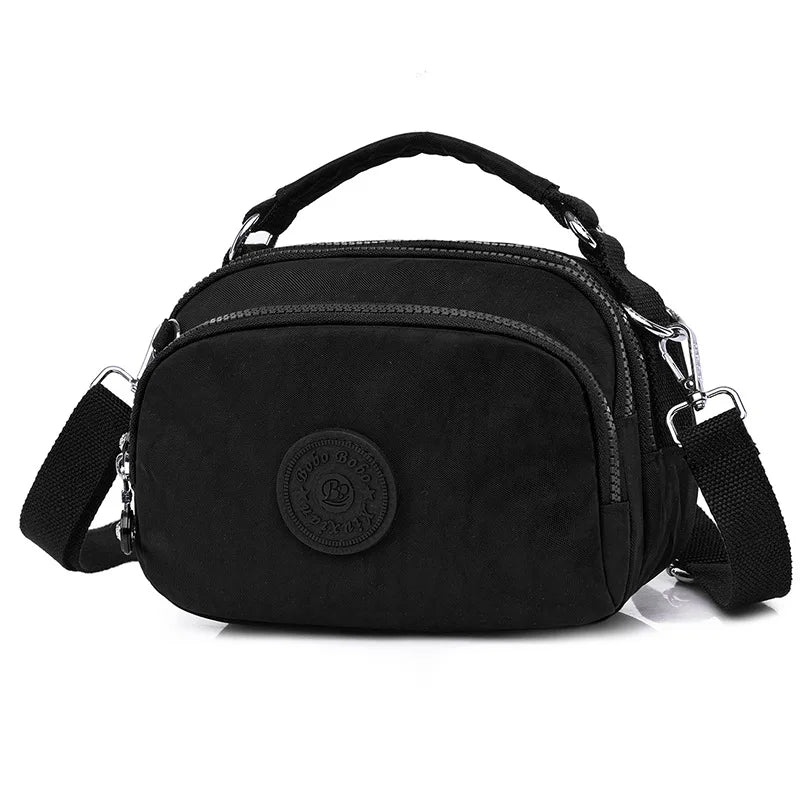 Canvas Shoulder Bag Casual Tote Handbag Zipper Crossbody