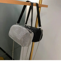Women's Shoulder Armpit Handbag Chain Strip Cylinder Messenger Bag