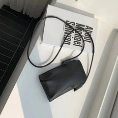 Mini Crossbody Phone Bag Solid PU Leather Youth Shoulder Bag
