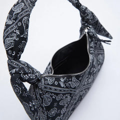 Women's Vintage Print Underarm Bag Handbag Tote