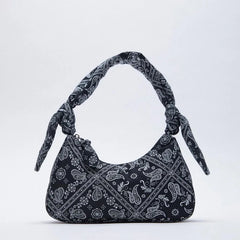 Women's Vintage Print Underarm Bag Handbag Tote