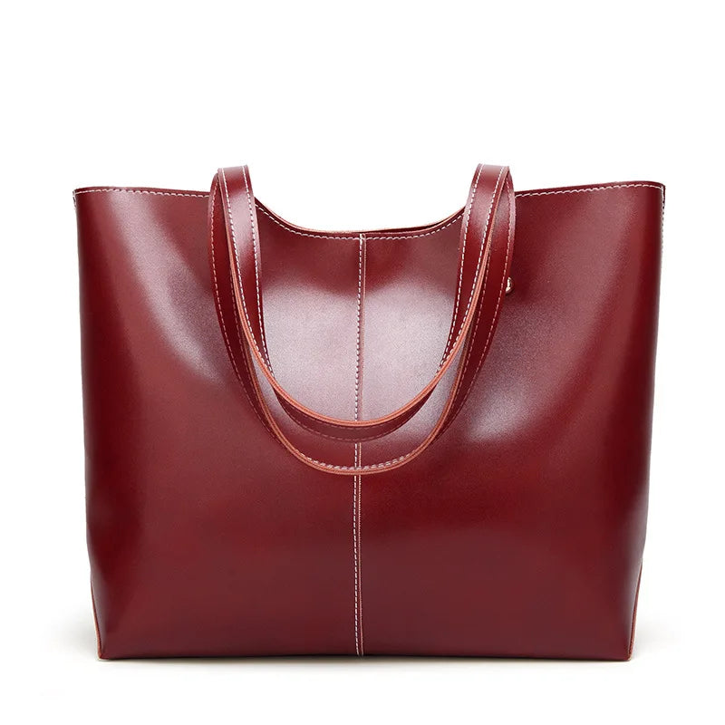 Oil Wax Pack Single Shoulder Bag Soft Handbag