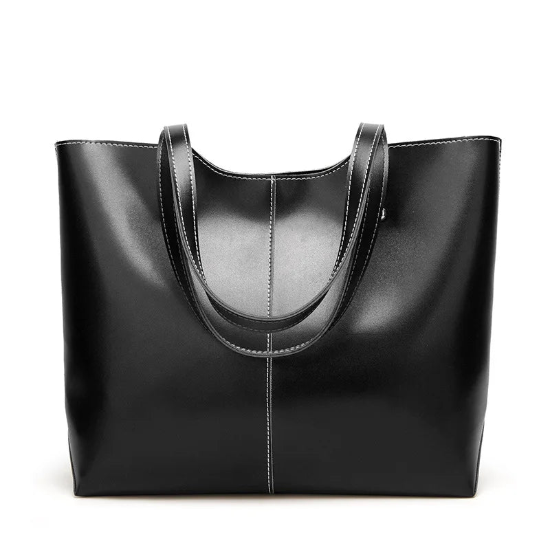 Oil Wax Pack Single Shoulder Bag Soft Handbag