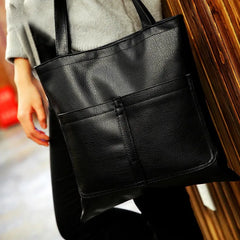 Women's PU Leather Shoulder Bag Large Capacity Tote