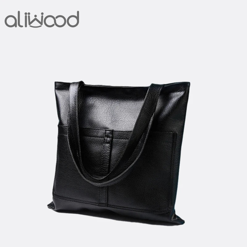 Women's PU Leather Shoulder Bag Large Capacity Tote