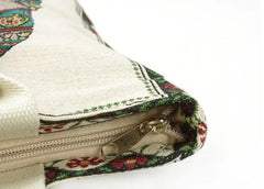 Canvas Handbag with Pumping Boxes Design