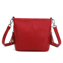 Leather messenger bag for women, crossbody shoulder bag