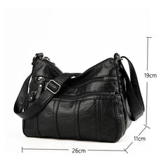 Retro Soft Leather Ladies Shoulder Packet Handbag