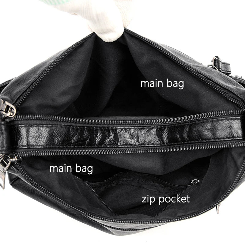 Retro Soft Leather Ladies Shoulder Packet Handbag