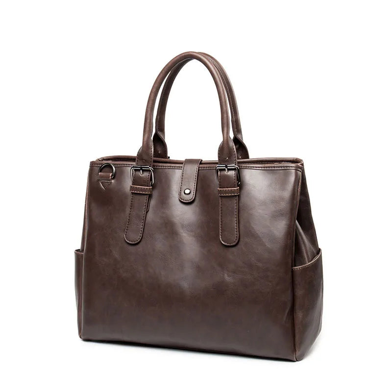 Retro Large-Capacity Briefcase Messenger Men's Bag
