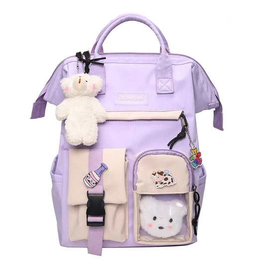 Multifunctional School Bag Backpack for Women Teenage Girl