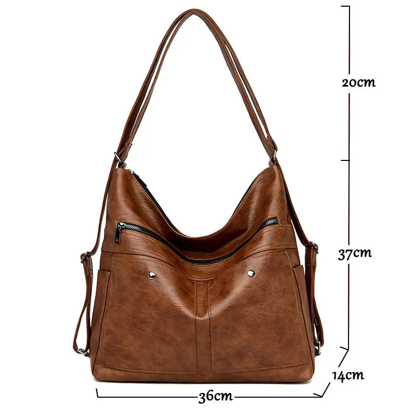 Leather Shoulder Bag Crossbody High Capacity Women Handbag