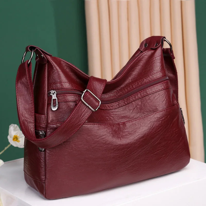Soft Women Messenger Bags Totes Crossbody Bags Solid Shoulder Bags