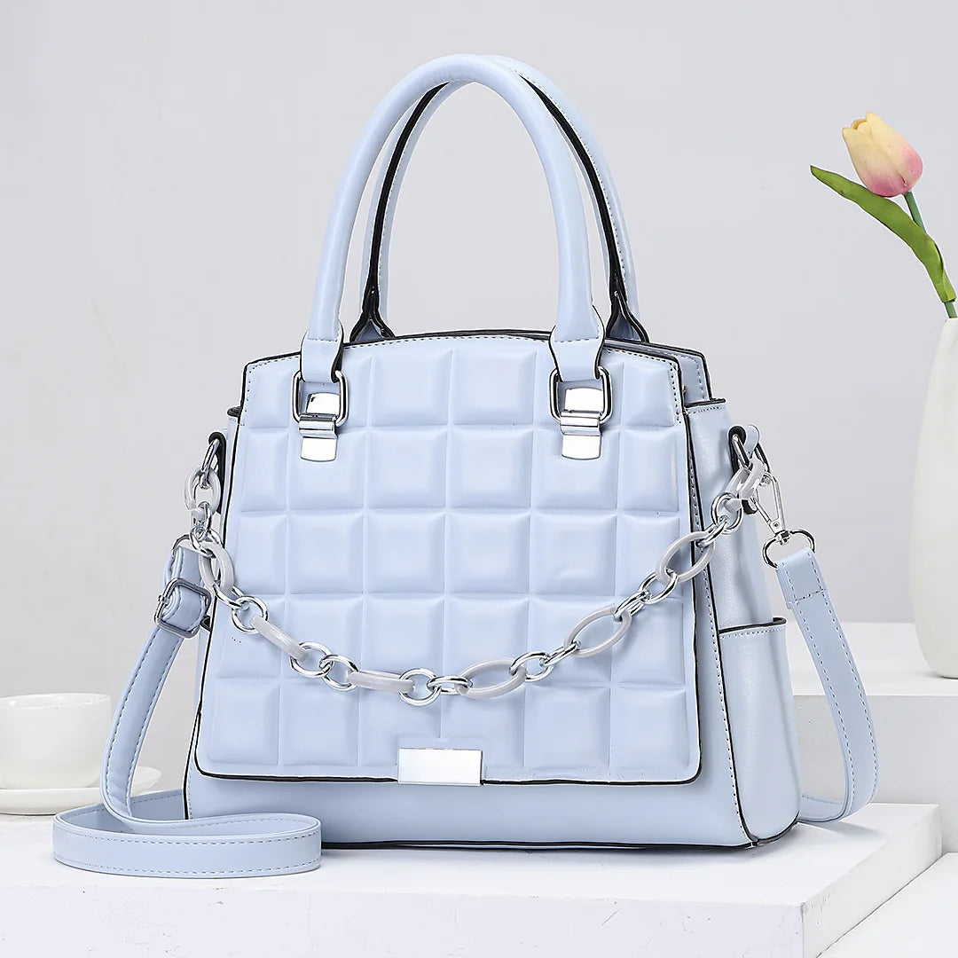 Crocodile Pattern Leather Shoulder Handbag Diagonal Cowhide Bag