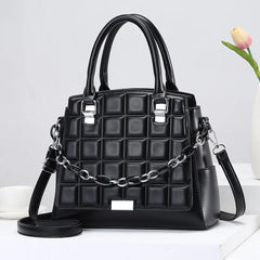 Crocodile Pattern Leather Shoulder Handbag Diagonal Cowhide Bag