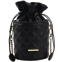 Lozenge Pattern Tote Bucket High-Quality Pu Leather Women's Handbag