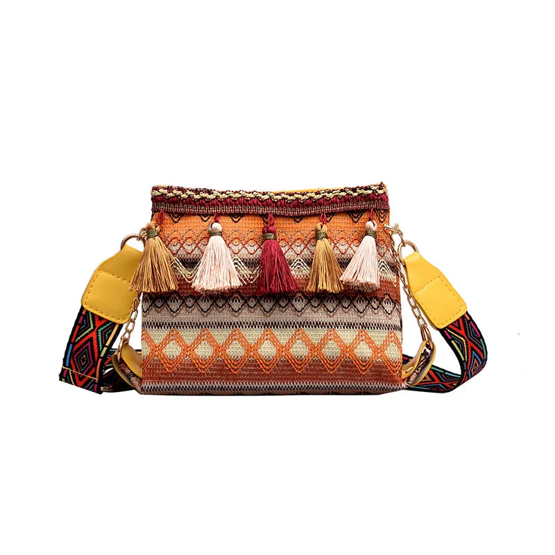 Summer Women's Shoulder Diagonal Bag Ethnic Style Small Square Pack Female...