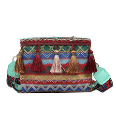 Summer Women's Shoulder Diagonal Bag Ethnic Style Small Square Pack Female...