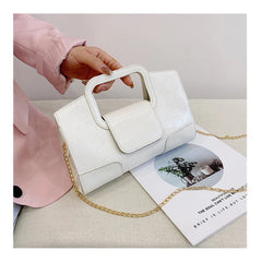 Summer Retro Women Bag PU Leather Handbags Shoulder Bag Small Flap