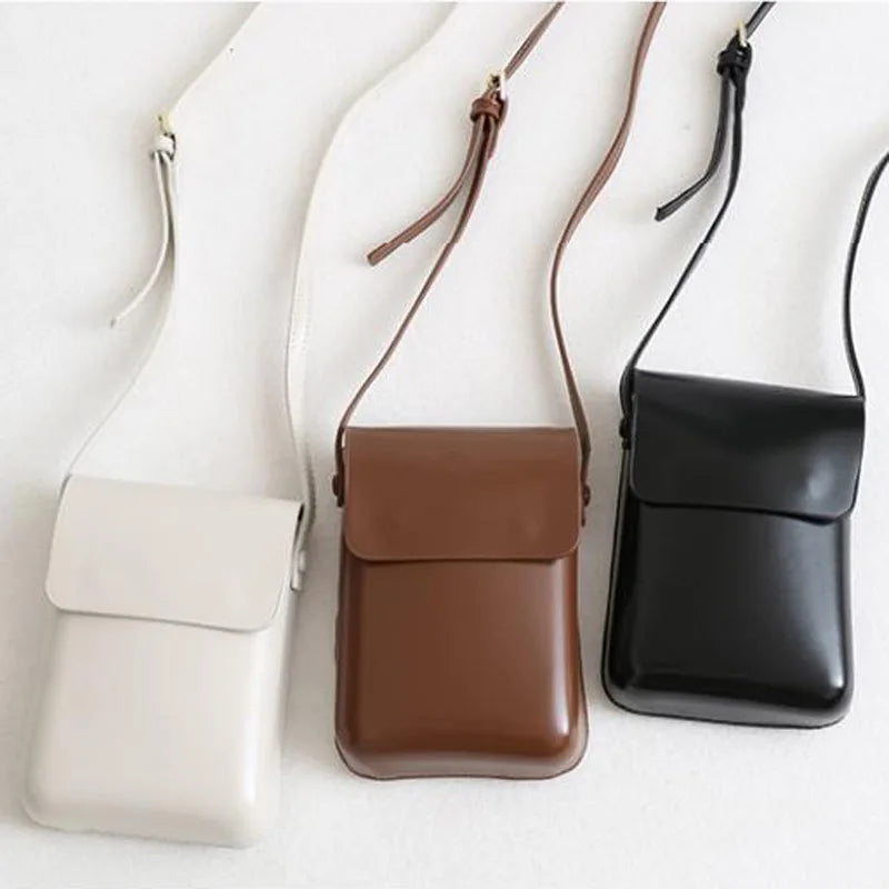 Summer Women's Messenger Bag Solid Pu Hard Shell Vertical Single Shoulder Crossb