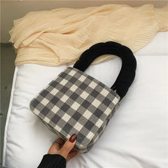 Summer Grid Children Bag Underarm Handbag