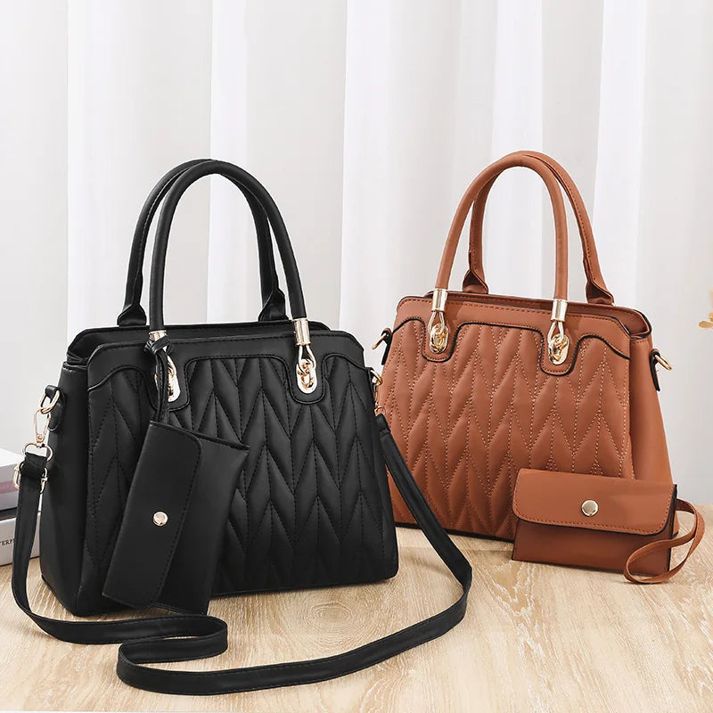 Summer Thread Rhombus Tote Handbag Large Capacity Shoulder Messenger Bag