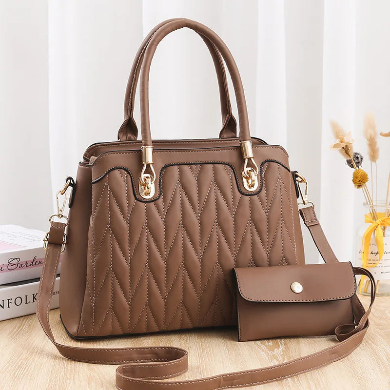 Summer Thread Rhombus Tote Handbag Large Capacity Shoulder Messenger Bag