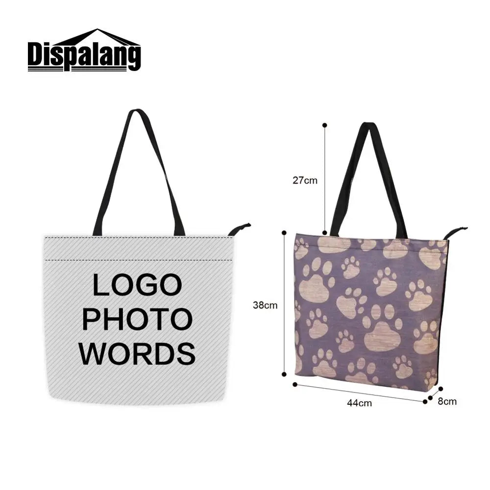 Customized Travel Handbag Tote with Personalized Prints