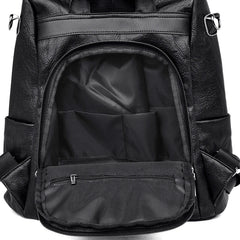 Large PU Leather Travel Backpack for Girls Women's