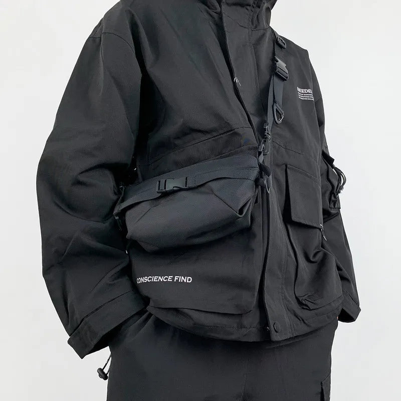 Waterproof Nylon Messenger Bag Youth Crossbody Shoulder Bag